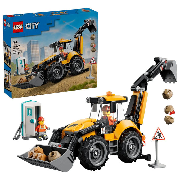 LEGO Scavatrice Da Cantiere Gialla - 60480, Veicolo Giocattolo Con 2 Minifigure, Benna E Braccio Funzionanti, Regalo Da 7+
