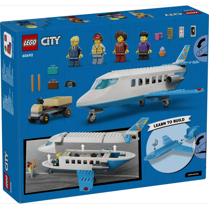 LEGO Jet Passeggeri - 60492, Modellino Di Aereo Giocattolo Con 4 Minifigure E Accessori, Giochi Didattici, Regalo Per 4+