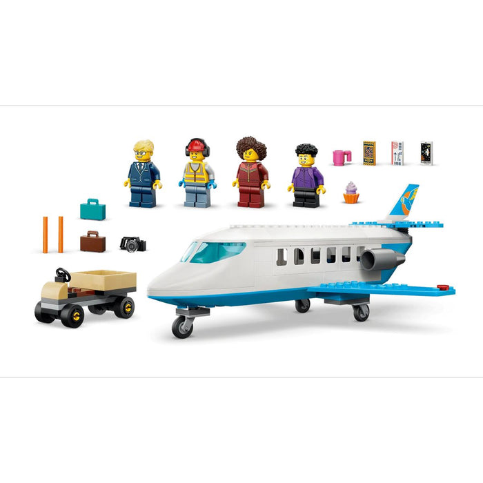 LEGO Jet Passeggeri - 60492, Modellino Di Aereo Giocattolo Con 4 Minifigure E Accessori, Giochi Didattici, Regalo Per 4+