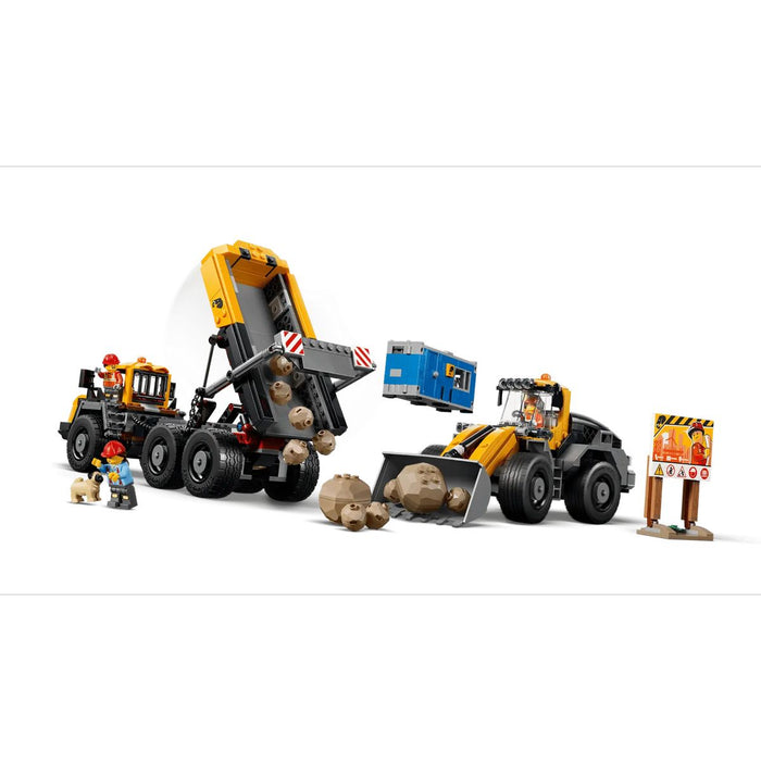LEGO Camion Ribaltabile E Pala Meccanica - 60494, Veicoli Giocattolo Con Funzioni E 3 Minifigure, Regalo Per Bambini Da 8+
