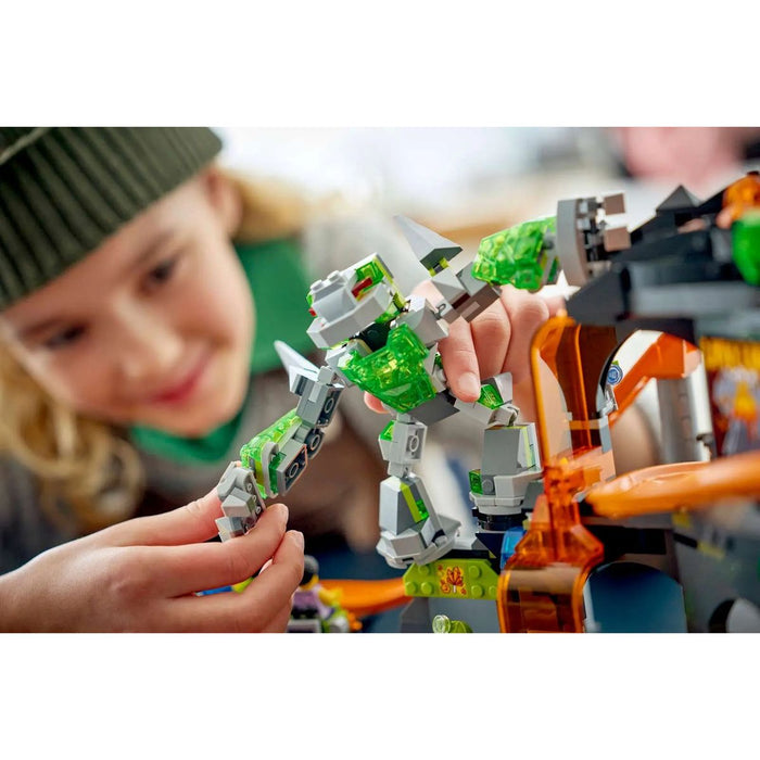 LEGO Parco Delle Montagne Russe Lava Land - 60501, Giocattolo Interattivo Con 3 Vagoni, Giostra E Action Figure, Regalo 8+