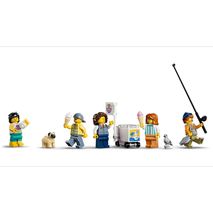 LEGO Tram Classico Della Spiaggia - 60506, Treno Giocattolo Con Binari E Scena Di Strada, Regalo Per Bambini Da 7+