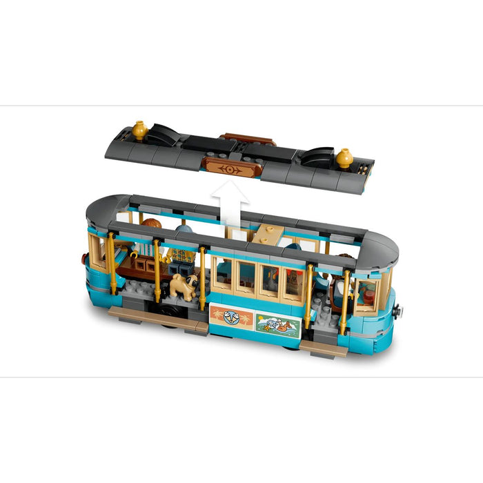 LEGO Tram Classico Della Spiaggia - 60506, Treno Giocattolo Con Binari E Scena Di Strada, Regalo Per Bambini Da 7+
