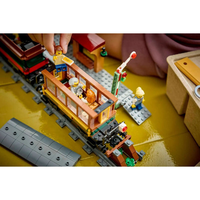 LEGO Treno A Vapore Vintage - 60511, Giocattolo Stem Con Stazione, Binari, Cabina Di Comando E Segnale Di Stop, Regalo 7+