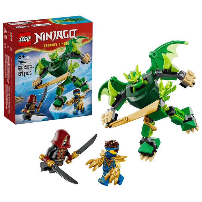 LEGO Battle Pack Mech Drago Di Lloyd - 71862, Giocattolo Ninja Con Action Figure E 3 Minifigure, Regalo Per Bambini 6+