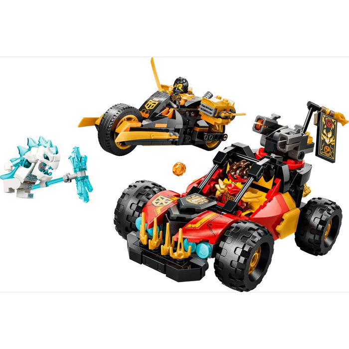 LEGO Veicoli Combinanti Di Kai E Cole - 71864, Con Macchina E Moto Giocattolo E 3 Minifigure, Regalo Per Bambini Da 7+