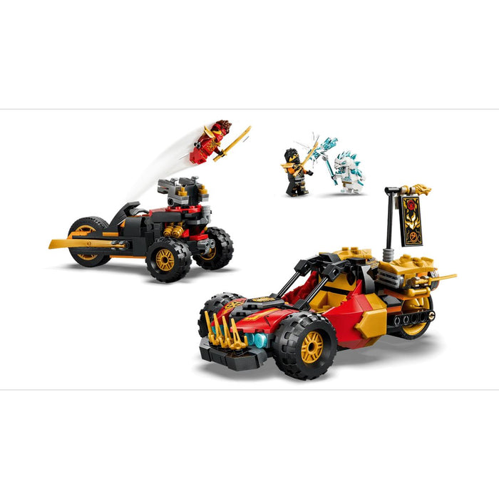LEGO Veicoli Combinanti Di Kai E Cole - 71864, Con Macchina E Moto Giocattolo E 3 Minifigure, Regalo Per Bambini Da 7+