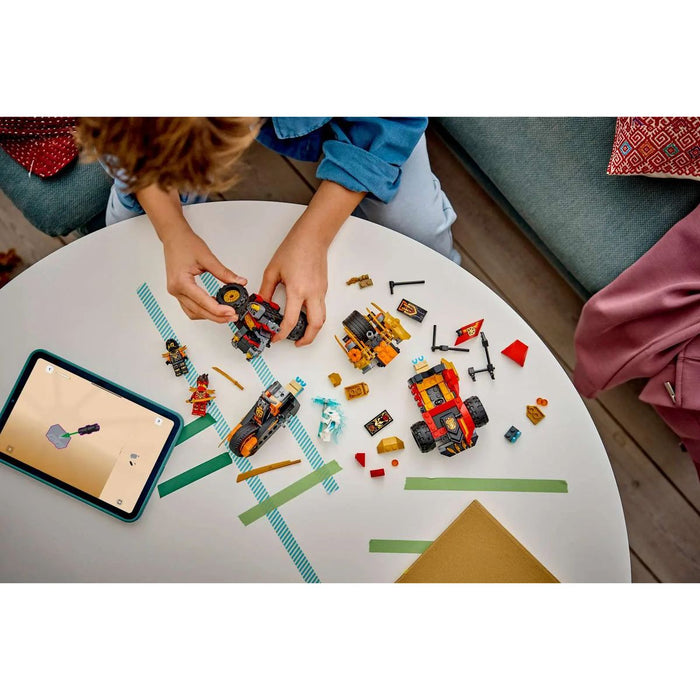 LEGO Veicoli Combinanti Di Kai E Cole - 71864, Con Macchina E Moto Giocattolo E 3 Minifigure, Regalo Per Bambini Da 7+