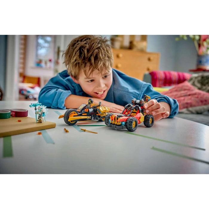 LEGO Veicoli Combinanti Di Kai E Cole - 71864, Con Macchina E Moto Giocattolo E 3 Minifigure, Regalo Per Bambini Da 7+