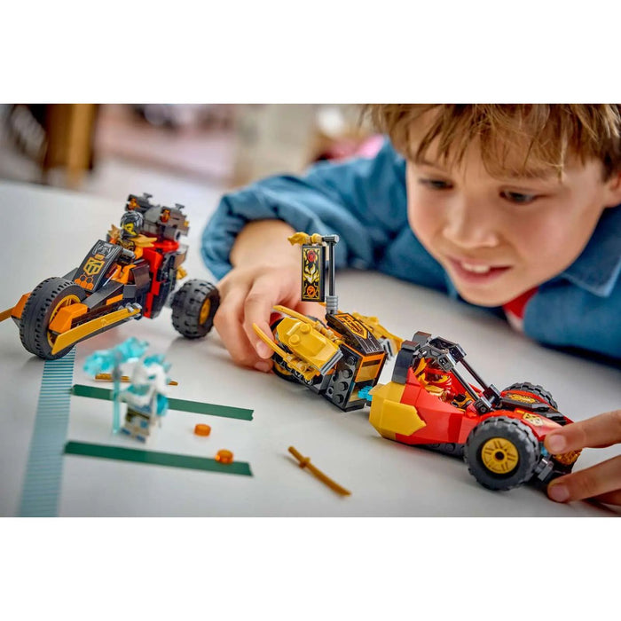 LEGO Veicoli Combinanti Di Kai E Cole - 71864, Con Macchina E Moto Giocattolo E 3 Minifigure, Regalo Per Bambini Da 7+