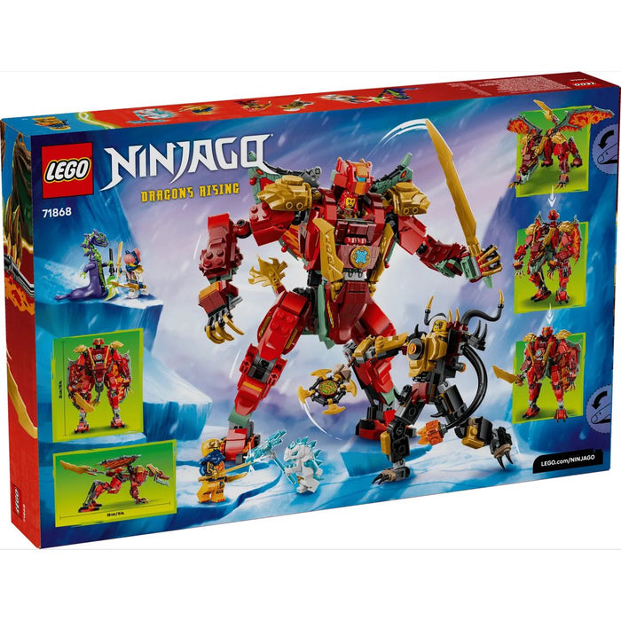 LEGO Mech Drago Mutaforma Di Wyldfyre - 71868, Action Figure Giocattolo 2In1 Con Mech E 6 Minifigure, Regalo Bambini 9+