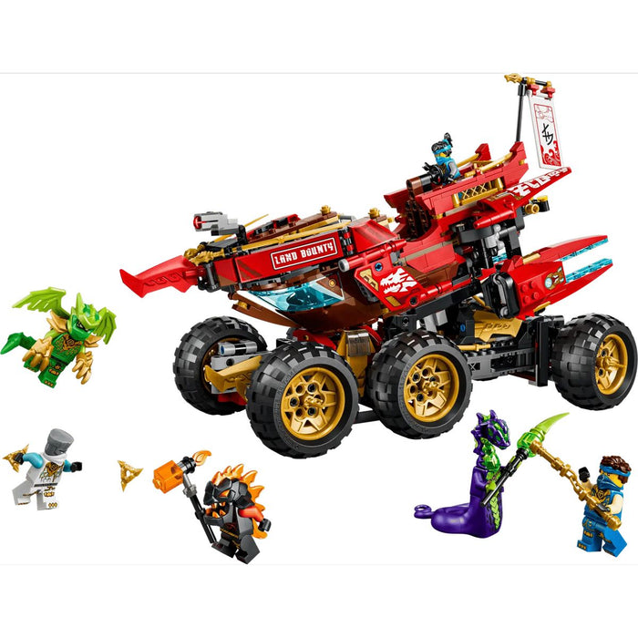 LEGO Bounty Di Terra - 71869, Giocattolo 3 In 1 Trasformabile In Nave Volante, Macchina E Moto, Regalo Per Bambini 9+