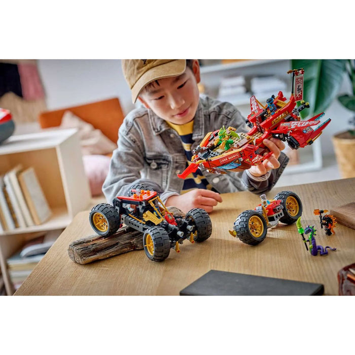 LEGO Bounty Di Terra - 71869, Giocattolo 3 In 1 Trasformabile In Nave Volante, Macchina E Moto, Regalo Per Bambini 9+