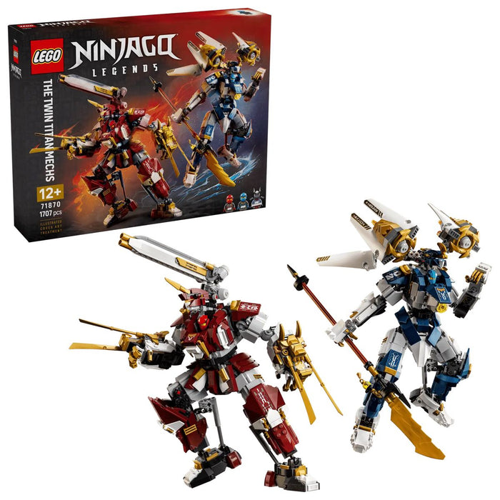 LEGO Mech Titanici Gemelli - 71870, Giocattolo Con 2 Action Figure E 3 Minifigure, Regalo Per Bambini Da 12+ Anni