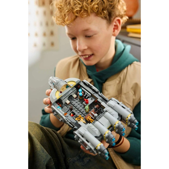 LEGO Astronave Anzellan - 75445, Modellino Ispirato A The Mandalorian E Grogu, 3 Personaggi E Laboratorio, Regalo 9+