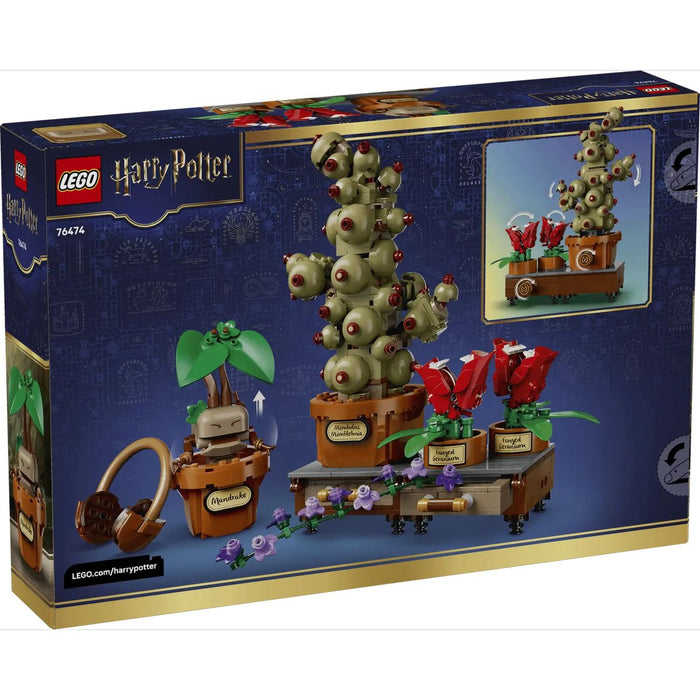 LEGO Piante Di Erbologia Di Hogwarts - 76474, Giocattolo Interattivo Con Piante Finte E Fiori In Vaso, Regalo 12+
