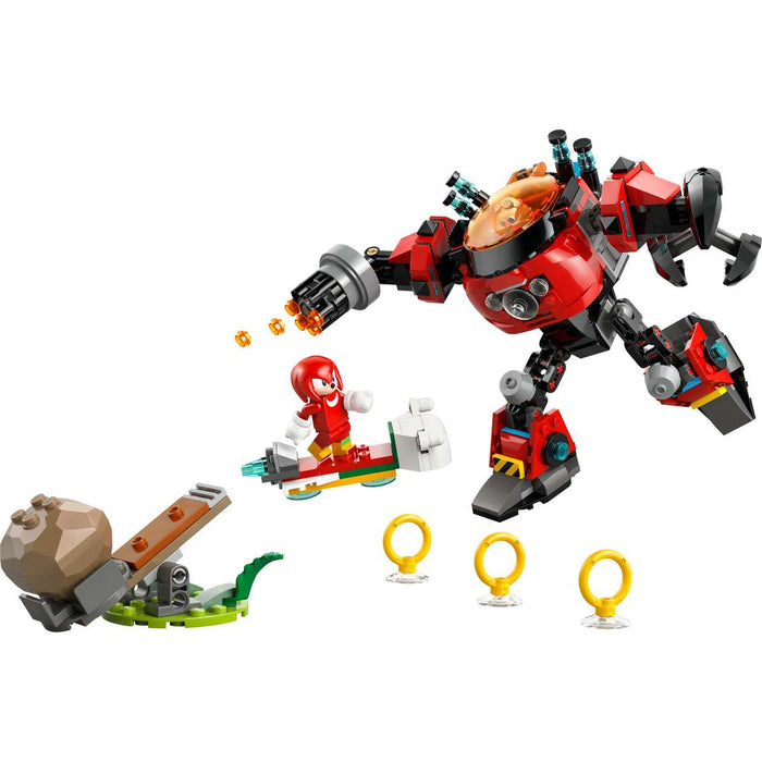 LEGO Knuckles Vs. Il Mech Egg Crusher Del Dr. Eggman Con 2 Minifigure - 77005, Anelli E Smeraldi Del Caos Per Bambini 8+