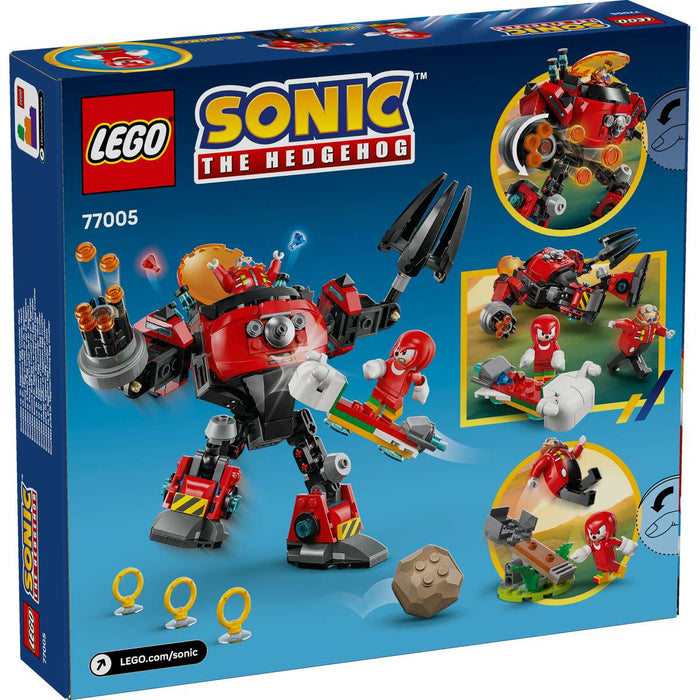 LEGO Knuckles Vs. Il Mech Egg Crusher Del Dr. Eggman Con 2 Minifigure - 77005, Anelli E Smeraldi Del Caos Per Bambini 8+