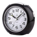 LOWELL Sveglia Analogica Con Movimento Continuo Silenzioso, Luce, Snooze E Suoneria Crescendo Bip Bip Nera
