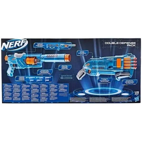 HASBRO Nerf Elite 2.0 Double Defense Pack 2 Blaster Con 40 Colpi - F5033