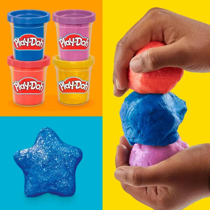 HASBRO Play-Doh Pasta Modellabile Con Brillantini Metallizzati 4 Vasetti - G17275L0