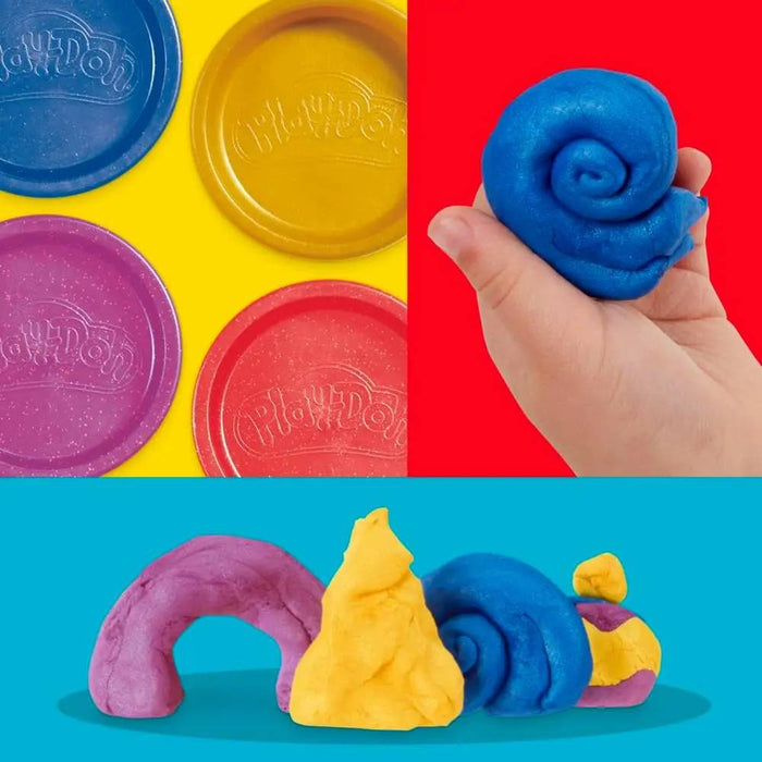 HASBRO Play-Doh Pasta Modellabile Con Brillantini Metallizzati 4 Vasetti - G17275L0
