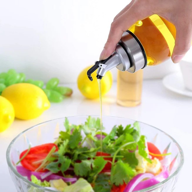 MERCURY Oliera Graduata In Vetro Trasparante 200 Ml Con Ugello Antigoccia