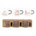 MERCURY Set 3 Tazzine In Vetro Borosilicato 100 Ml