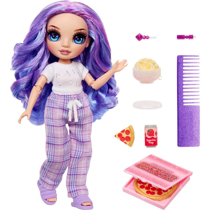 MGA Rainbow Junior High Pj Party Fashion Doll Violet - 503705EUC
