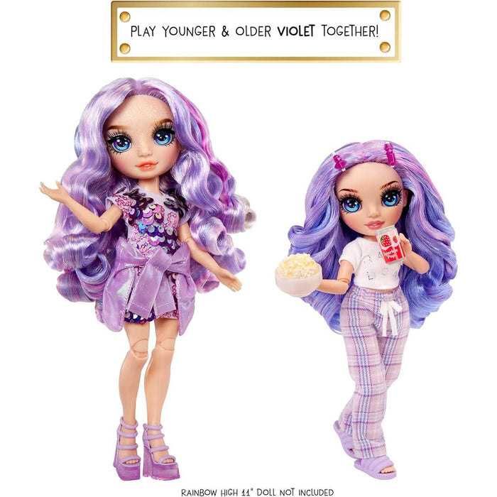 MGA Rainbow Junior High Pj Party Fashion Doll Violet - 503705EUC