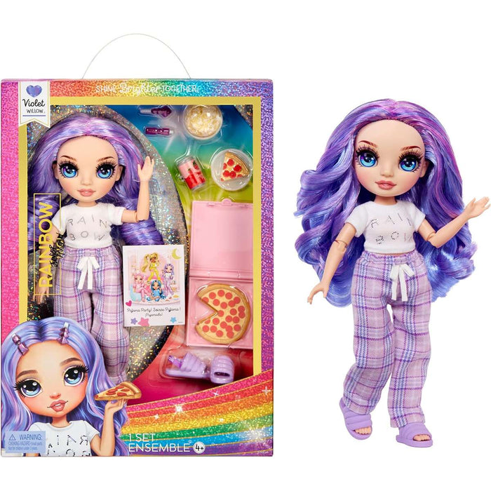 MGA Rainbow Junior High Pj Party Fashion Doll Violet - 503705EUC