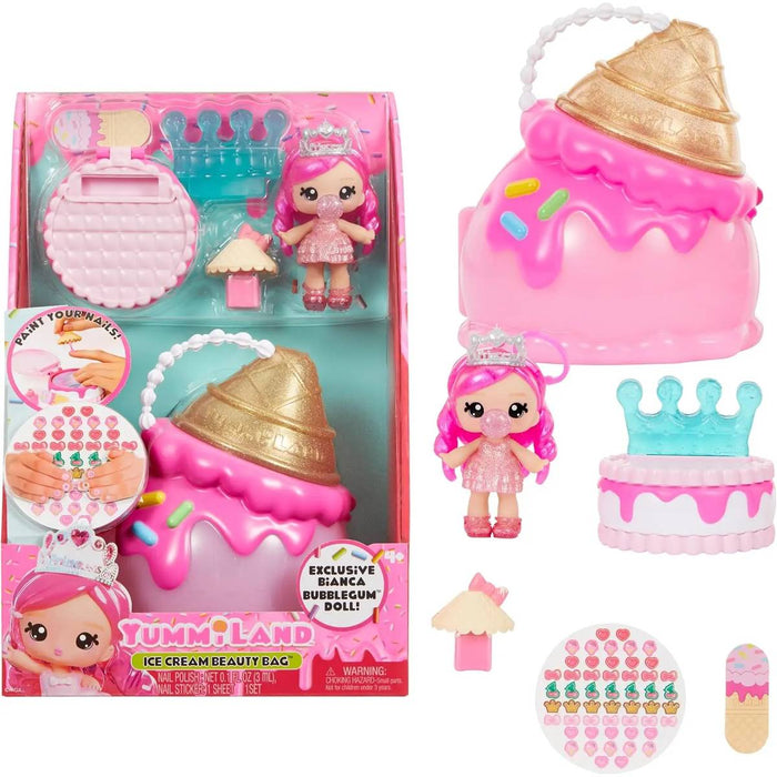 MGA Yummiland Beauty Bag Lip Gloss Doll Ice Cream Beauty - 546740-EUC