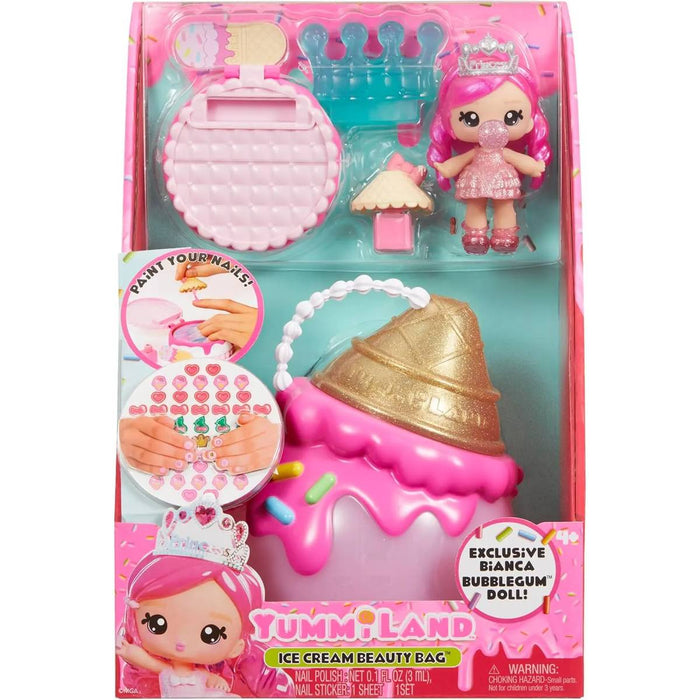 MGA Yummiland Beauty Bag Lip Gloss Doll Ice Cream Beauty - 546740-EUC