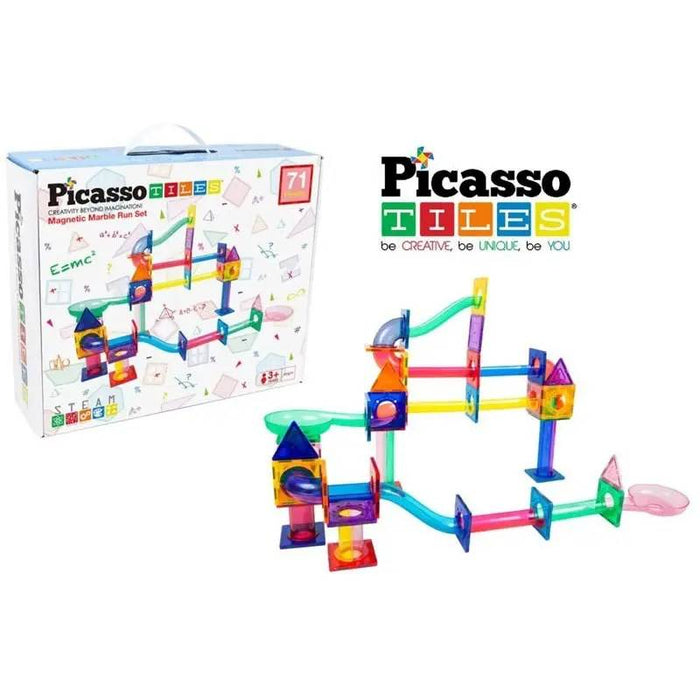 MAGGIO TRE Picasso Tiles Magnetic Pista Biglie 71 Blocchi - PTG71