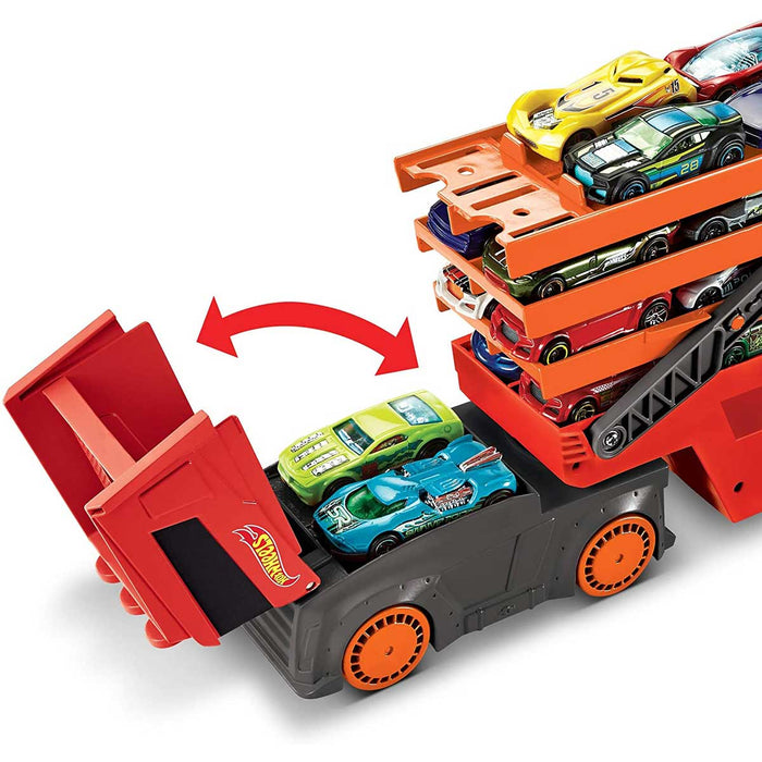 MATTEL Hot Wheels Mega Trasportatore, Camion Per Veicoli, Giocattolo 3+ Anni - GHR48