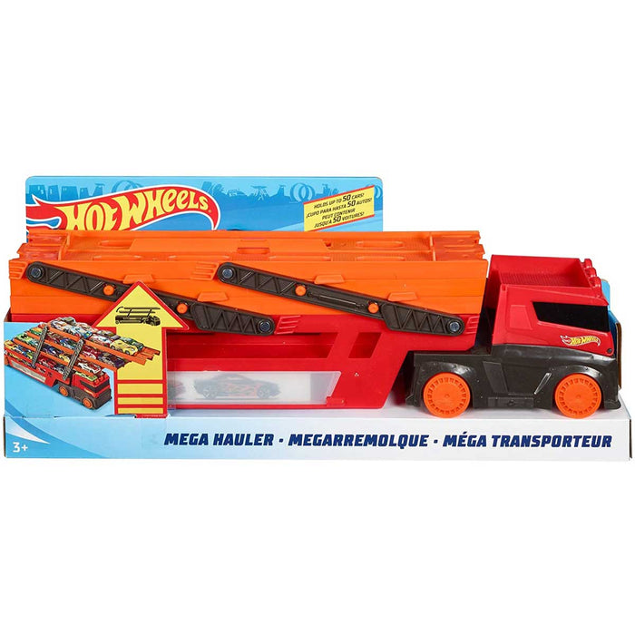 MATTEL Hot Wheels Mega Trasportatore, Camion Per Veicoli, Giocattolo 3+ Anni - GHR48