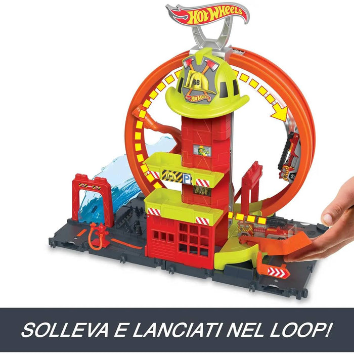 MATTEL Hot Wheels Caserma Dei Pompieri Con Super Loop - HKX41
