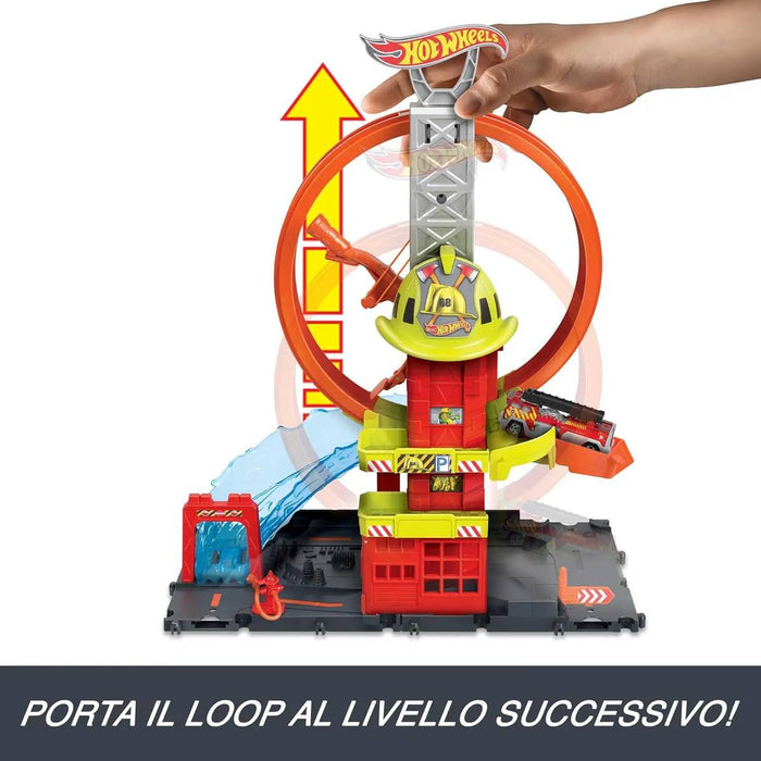 MATTEL Hot Wheels Caserma Dei Pompieri Con Super Loop - HKX41