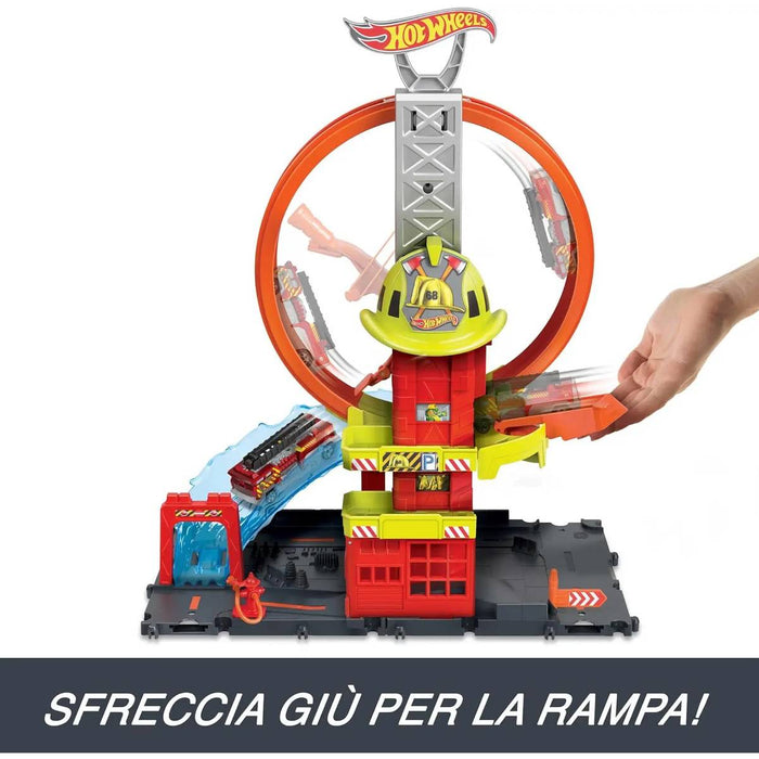 MATTEL Hot Wheels Caserma Dei Pompieri Con Super Loop - HKX41