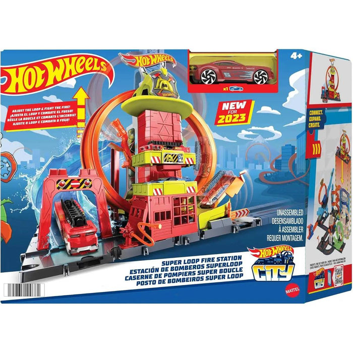 MATTEL Hot Wheels Caserma Dei Pompieri Con Super Loop - HKX41