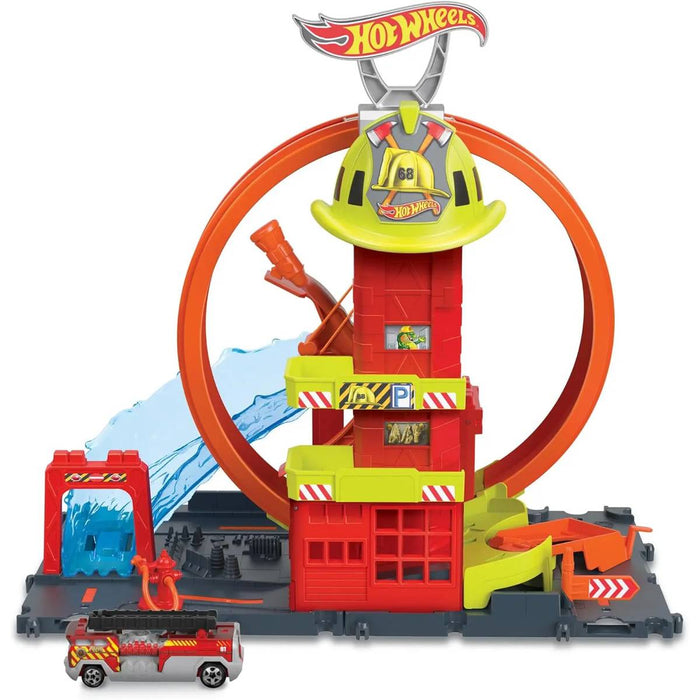 MATTEL Hot Wheels Caserma Dei Pompieri Con Super Loop - HKX41
