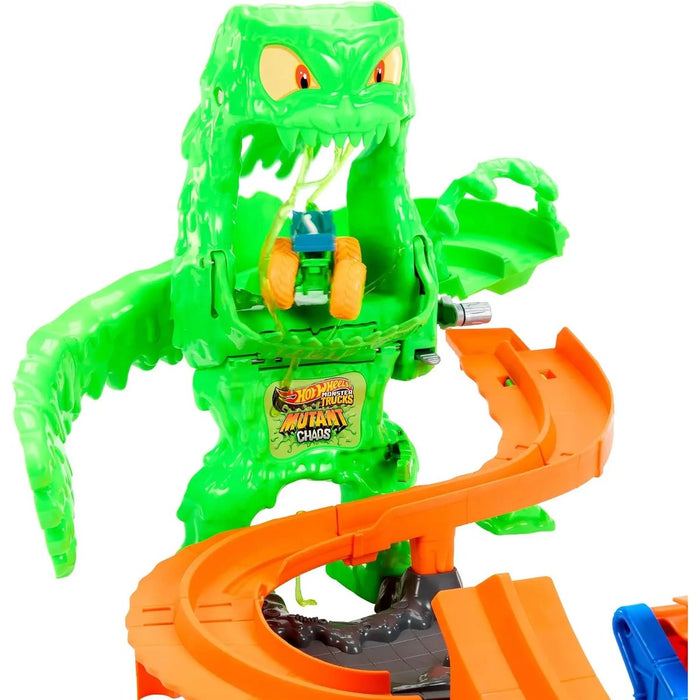 MATTEL Hot Wheels Monster Trucks Mutant Monster Takedown Playset