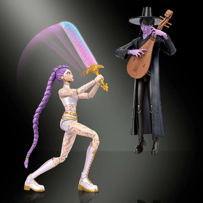 MATTEL Kpop Demon Hunters Rumi E Jinu Action Figure Battaglia Finale