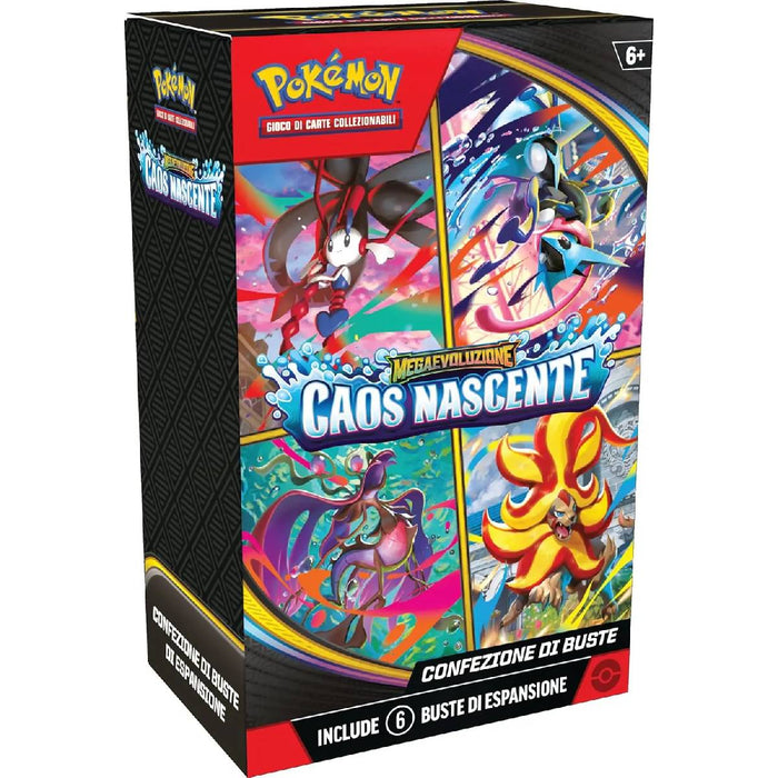 GAMEVISION Pokemon Megaevoluzione Caos Nascente Bundle 6 Buste - CARPK10403-I