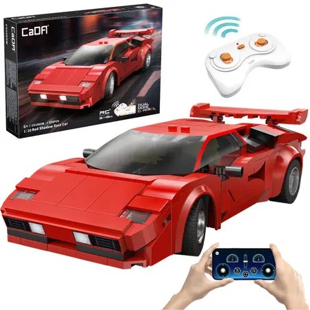 CADA Auto Sportiva Rossa Telecomandata Rc Red Shadow Racing Car - 328 Pezzi