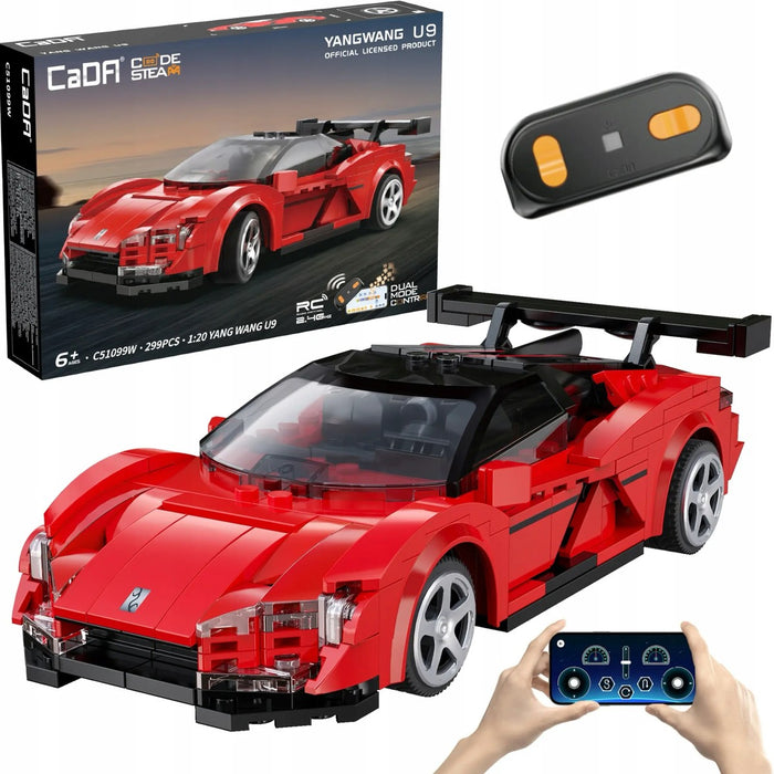 CADA Auto Sportiva Rossa Radiocomandata Yangwang U9-299 Scala 1:20 - 299 Pezzi