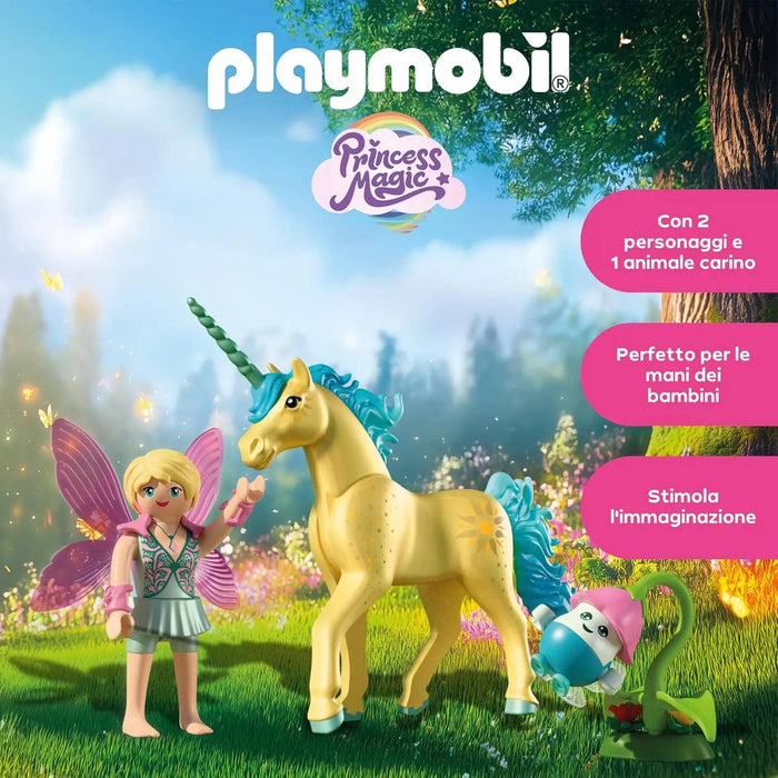 PLAYMOBIL Unicorno Sole Con Fata - 71842