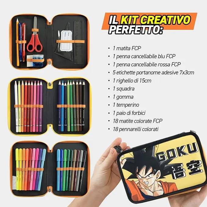 PANINI Dragonball Astuccio 3 Zip Giallo - 5378