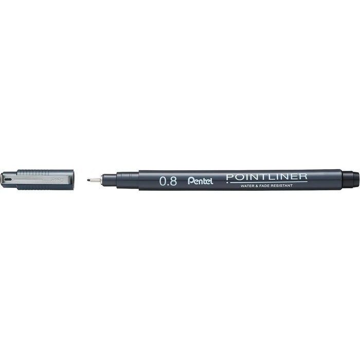 PENTEL Penna Pointliner 0 8 Nero