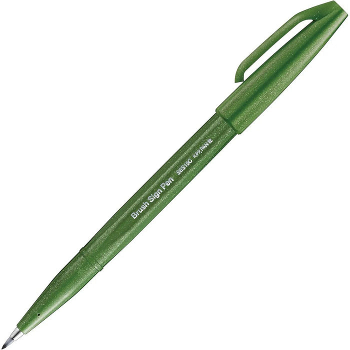 PENTEL Pennarello Sign Pen Brush Verde Oliva